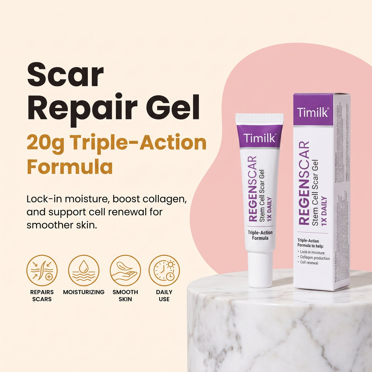 Timilk REGENSCAR Stem Cell Scar Gel — 20g